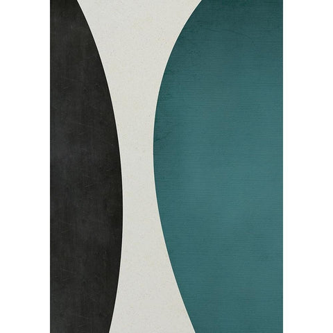 Colored Shapes White Modern Wood Framed Art Print by Incado