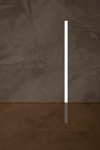 Vertical Line Black Ornate Wood Framed Art Print with Double Matting by Incado