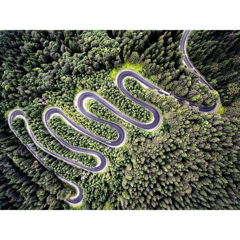 Road White Modern Wood Framed Art Print by PhotoINC Studio