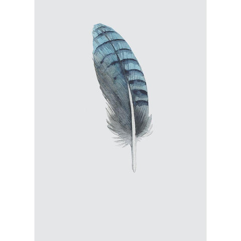 Feather 02 White Modern Wood Framed Art Print by Incado