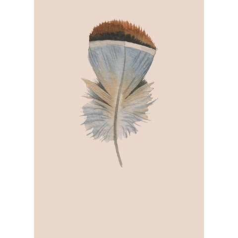 Feather 04 White Modern Wood Framed Art Print by Incado