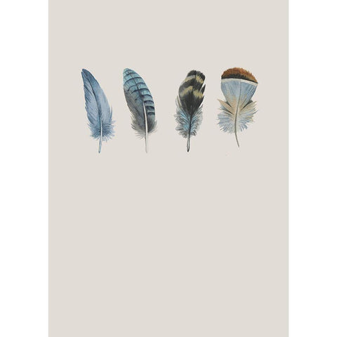 Feather 11 White Modern Wood Framed Art Print by Incado