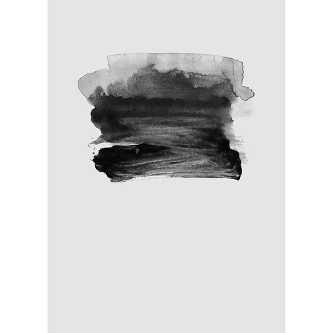 Grey II Black Modern Wood Framed Art Print by Incado