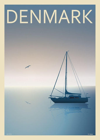 Ribe White Modern Wood Framed Art Print with Double Matting by Incado