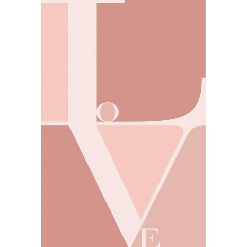 Love White Modern Wood Framed Art Print by TypeLike