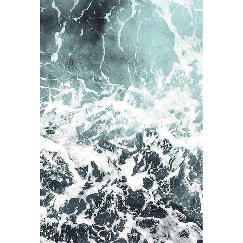 Waves I Black Modern Wood Framed Art Print by PhotoINC Studio