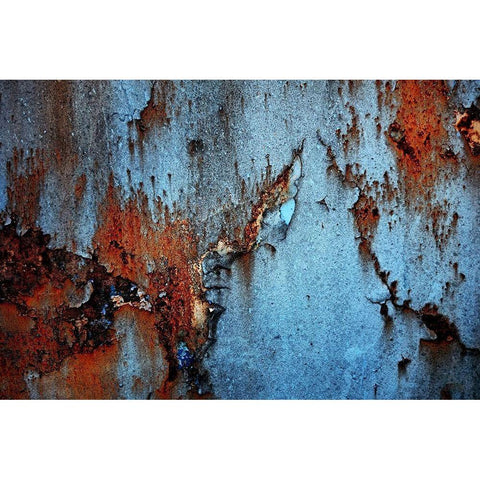 Rust White Modern Wood Framed Art Print by PhotoINC Studio