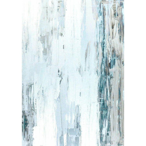 Abstract Blue I White Modern Wood Framed Art Print by Incado