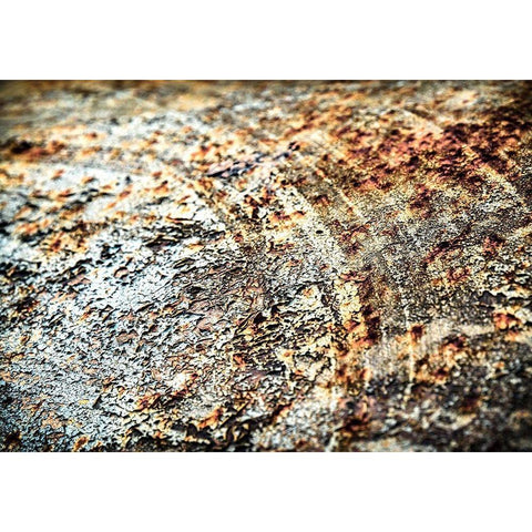 Retro Rust Black Modern Wood Framed Art Print by PhotoINC Studio