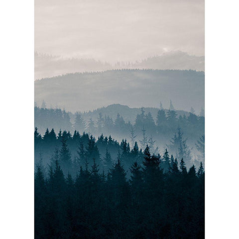 Blue Mountains II Gold Ornate Wood Framed Art Print with Double Matting by PhotoINC Studio