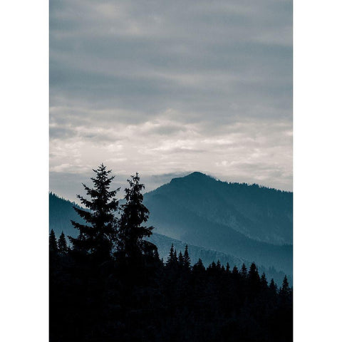 Blue Mountains VII Gold Ornate Wood Framed Art Print with Double Matting by PhotoINC Studio