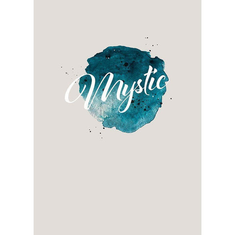 Mystic Water White Modern Wood Framed Art Print by TypeLike