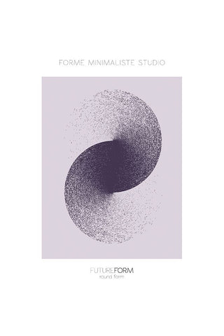 Future Form II White Modern Wood Framed Art Print with Double Matting by Incado