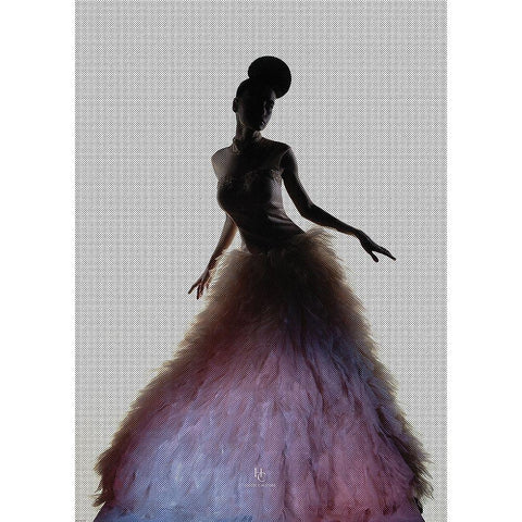 Purmingo Gold Ornate Wood Framed Art Print with Double Matting by Incado