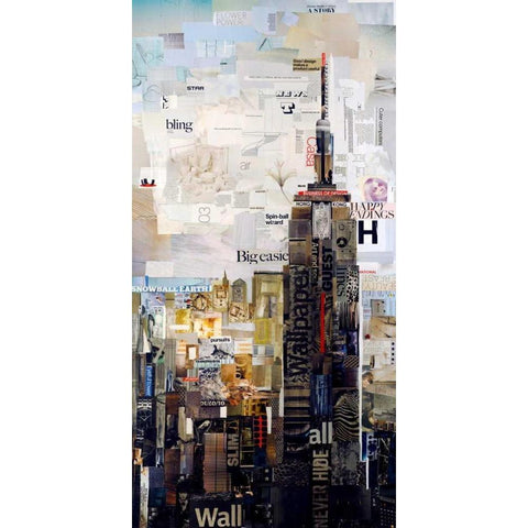 Empire State Gold Ornate Wood Framed Art Print with Double Matting by Grey, James