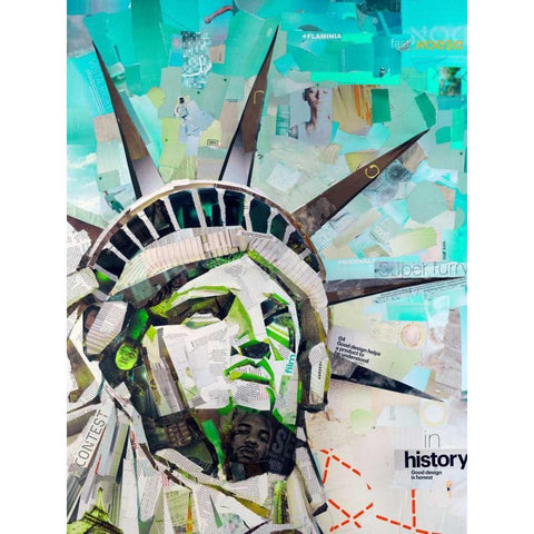 Freedom Black Modern Wood Framed Art Print with Double Matting by Grey, James