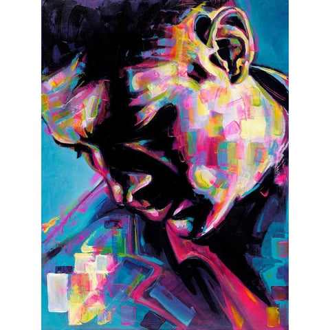 Poser Black Modern Wood Framed Art Print with Double Matting by Grey, James
