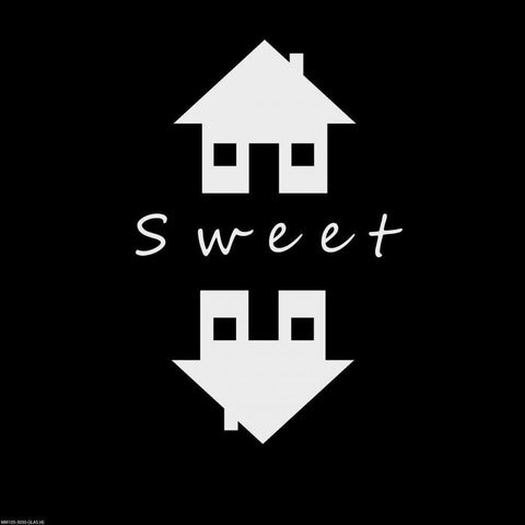 Home Sweet Home Black Modern Wood Framed Art Print with Double Matting by GraphINC