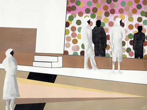 The Gallery White Modern Wood Framed Art Print with Double Matting by Olesen, Nicolai Kubel