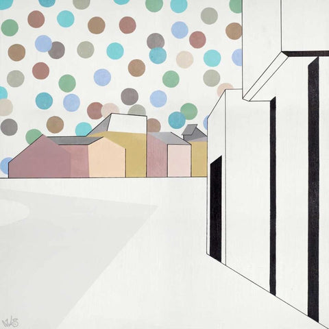 Perspektive I White Modern Wood Framed Art Print with Double Matting by Olesen, Nicolai Kubel