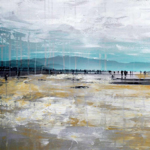 Beach III White Modern Wood Framed Art Print by Summer, Clara
