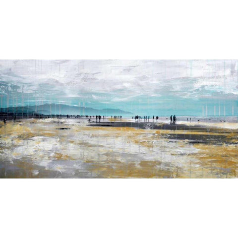 Beach III Black Modern Wood Framed Art Print with Double Matting by Summer, Clara