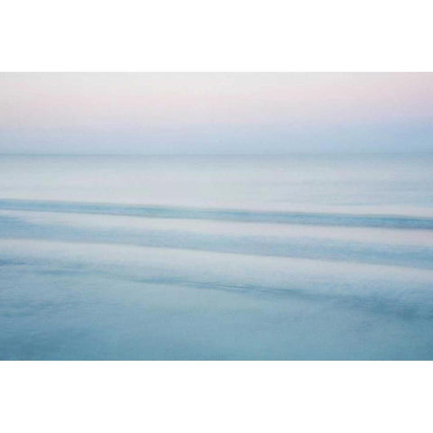 Three Waves - Crescent Beach Black Modern Wood Framed Art Print by Juracek, John