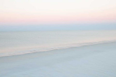 Crescent Beach #9 White Modern Wood Framed Art Print with Double Matting by Juracek, John