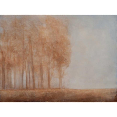 Watching Place Black Modern Wood Framed Art Print with Double Matting by Johns, Dana