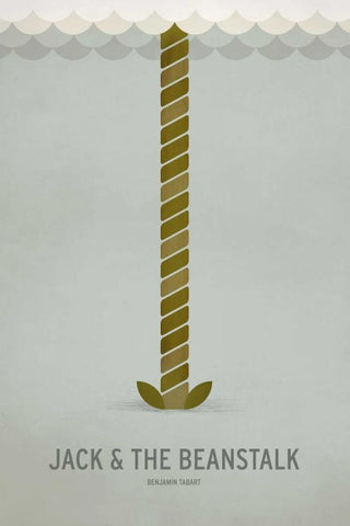 Jack and The Beanstalk White Modern Wood Framed Art Print with Double Matting by Jackson, Christian