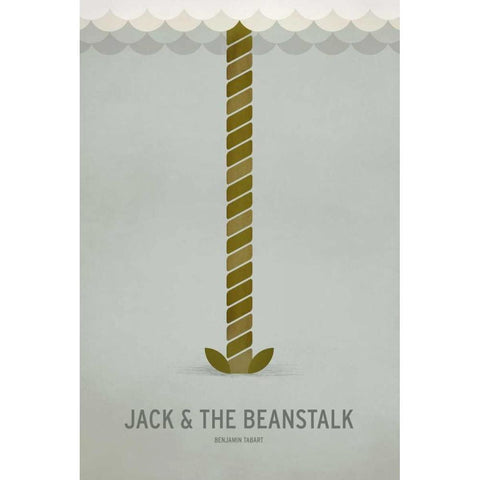 Jack and The Beanstalk Black Modern Wood Framed Art Print with Double Matting by Jackson, Christian