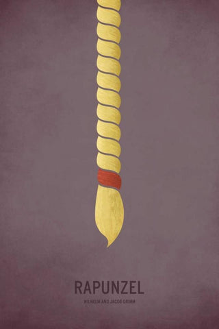 Rapunzel White Modern Wood Framed Art Print with Double Matting by Jackson, Christian