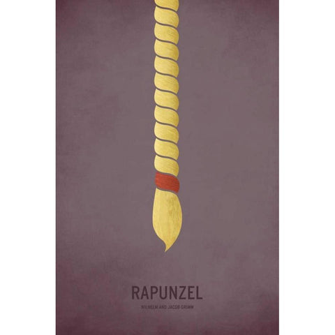 Rapunzel Black Modern Wood Framed Art Print by Jackson, Christian