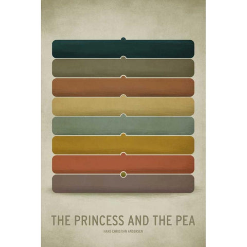 Princess Pea Gold Ornate Wood Framed Art Print with Double Matting by Jackson, Christian