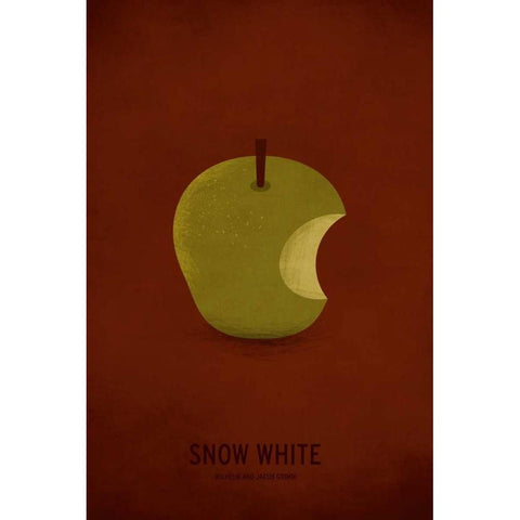 Snow White Black Modern Wood Framed Art Print with Double Matting by Jackson, Christian