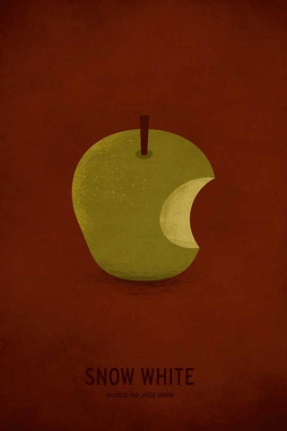 Snow White Black Ornate Wood Framed Art Print with Double Matting by Jackson, Christian