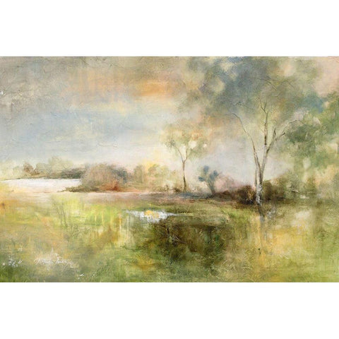 Reflection of June Black Modern Wood Framed Art Print with Double Matting by Jennings, J Austin