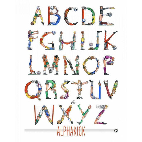 Alphakick White Modern Wood Framed Art Print by Keith, Doug