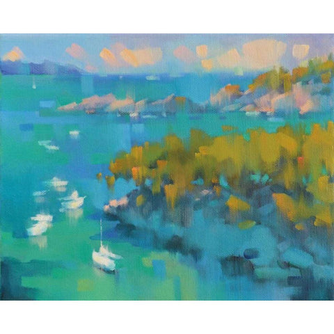 Cala Fornels II Black Modern Wood Framed Art Print by Krioutchkov, Alex Hook