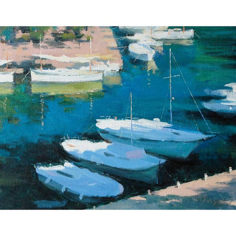 Marina 16 Black Modern Wood Framed Art Print with Double Matting by Krioutchkov, Alex Hook