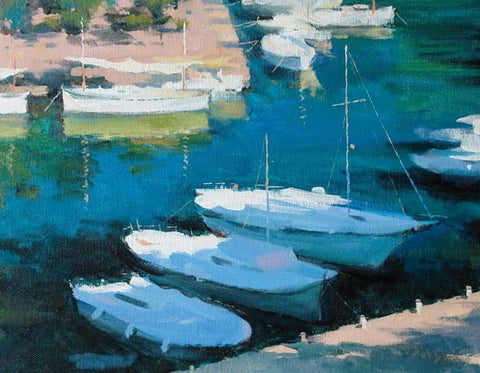 Marina 16 Black Ornate Wood Framed Art Print with Double Matting by Krioutchkov, Alex Hook