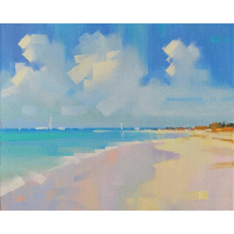 Playa 8 Black Modern Wood Framed Art Print with Double Matting by Krioutchkov, Alex Hook