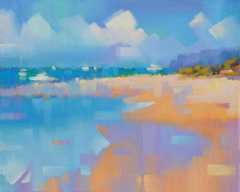 Playa 14 White Modern Wood Framed Art Print with Double Matting by Krioutchkov, Alex Hook