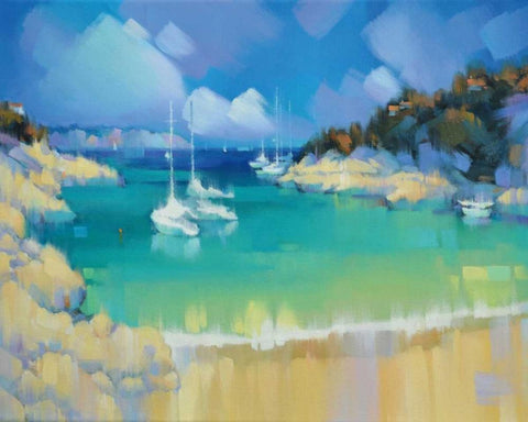 Cala Llombards IV Black Ornate Wood Framed Art Print with Double Matting by Krioutchkov, Alex Hook