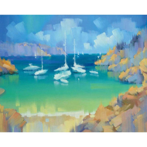Cala Llombards VI Black Modern Wood Framed Art Print with Double Matting by Krioutchkov, Alex Hook