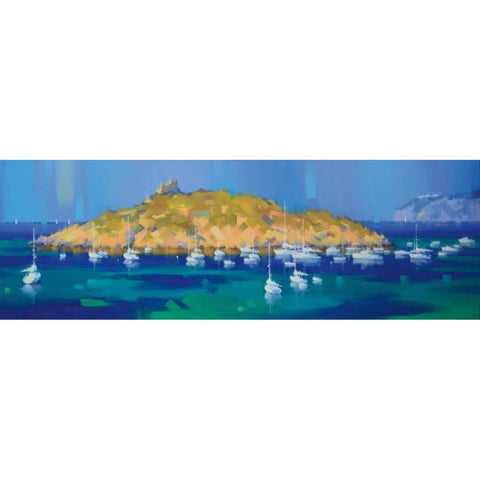 Island Black Modern Wood Framed Art Print with Double Matting by Krioutchkov, Alex Hook