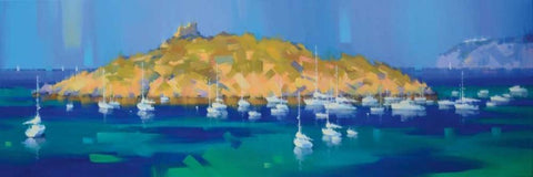 Island White Modern Wood Framed Art Print with Double Matting by Krioutchkov, Alex Hook