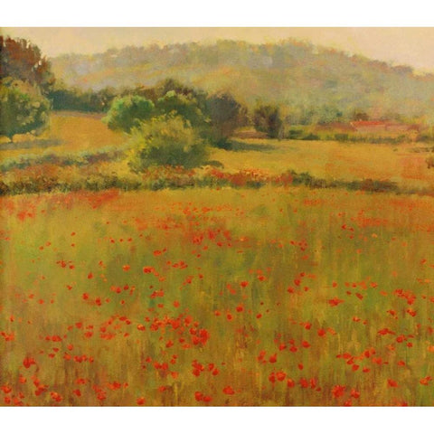 Amapolas III Black Modern Wood Framed Art Print by Krioutchkov, Alex Hook