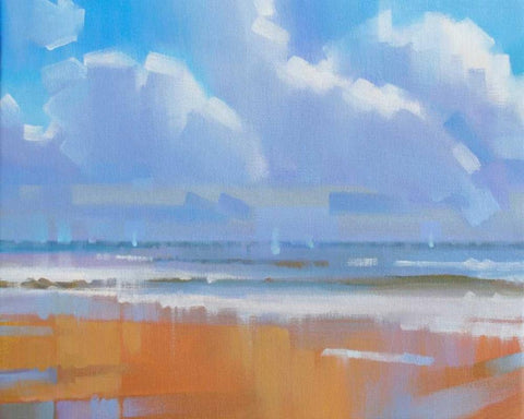 Playa 15 White Modern Wood Framed Art Print with Double Matting by Krioutchkov, Alex Hook