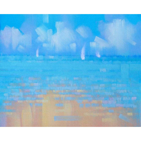 Playa 16 Black Modern Wood Framed Art Print with Double Matting by Krioutchkov, Alex Hook